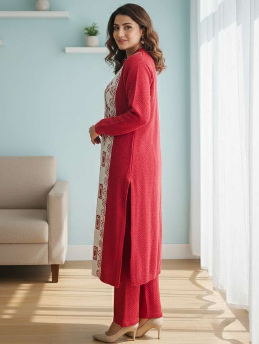 women self design long sleeve kurta pant with dupatta set - 22361901 -  Standard Image - 2