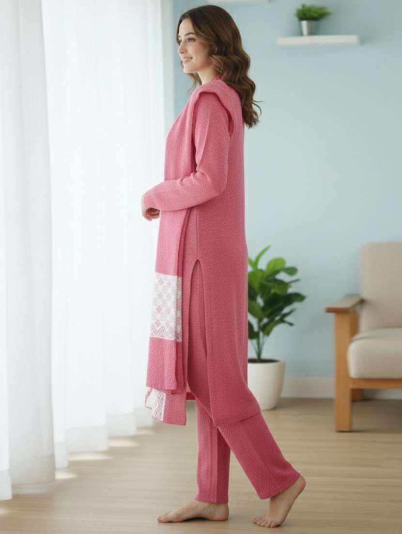women self design long sleeve kurta pant with dupatta set - 22361903 -  Standard Image - 2