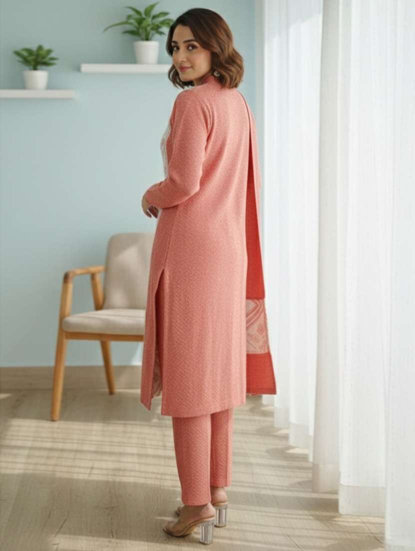 women self design long sleeve kurta pant with dupatta set - 22361904 -  Standard Image - 2