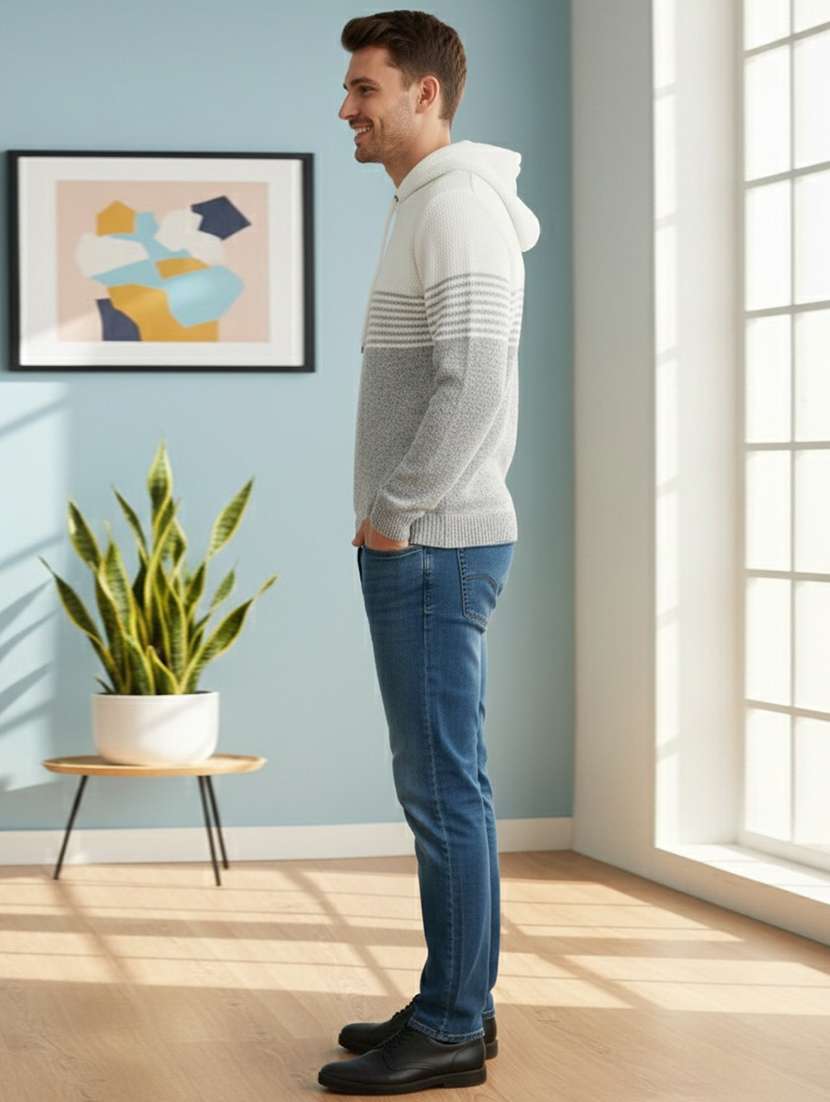 men striped long sleeve regular fit pullover - 22361916 -  Standard Image - 2