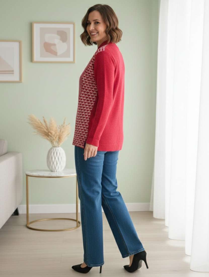 women self designed long sleeve cardigan - 22361932 -  Standard Image - 2