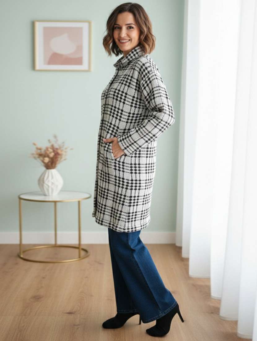 women self designed long sleeve cardigan - 22361951 -  Standard Image - 2