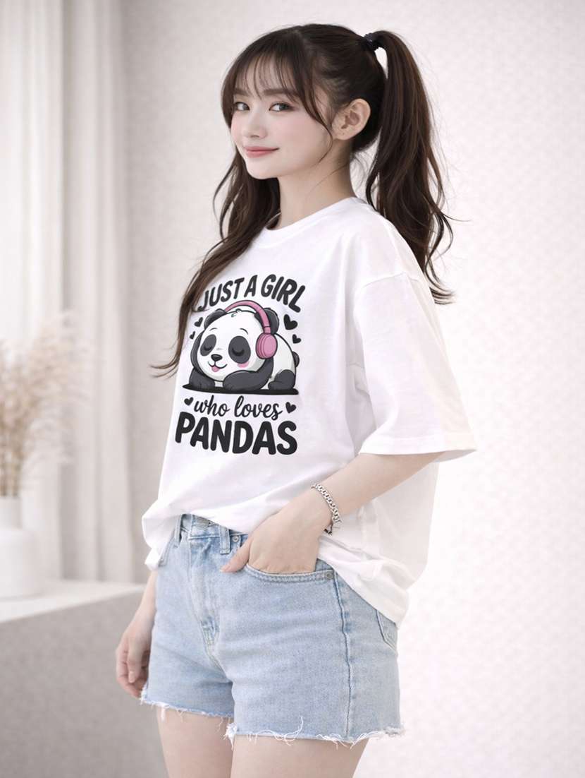 women printed short sleeve oversized t-shirt - 22362021 -  Standard Image - 2