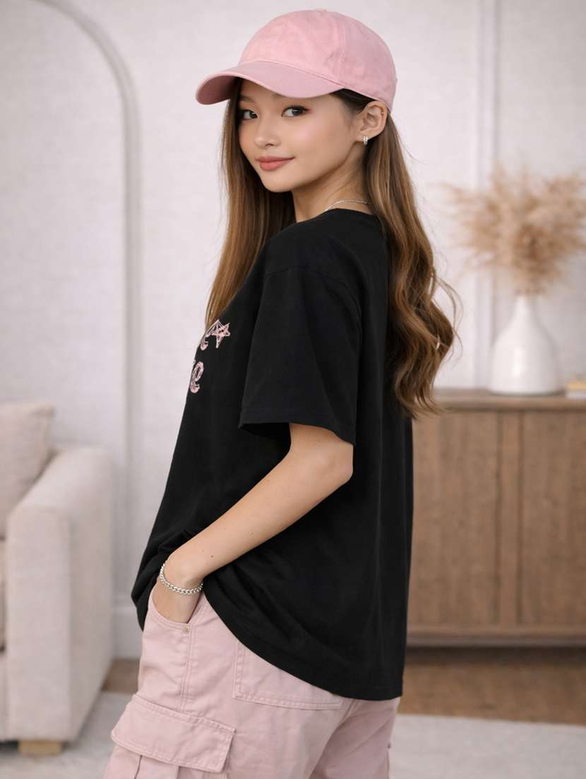 women printed short sleeve oversized t-shirt - 22362022 -  Standard Image - 2