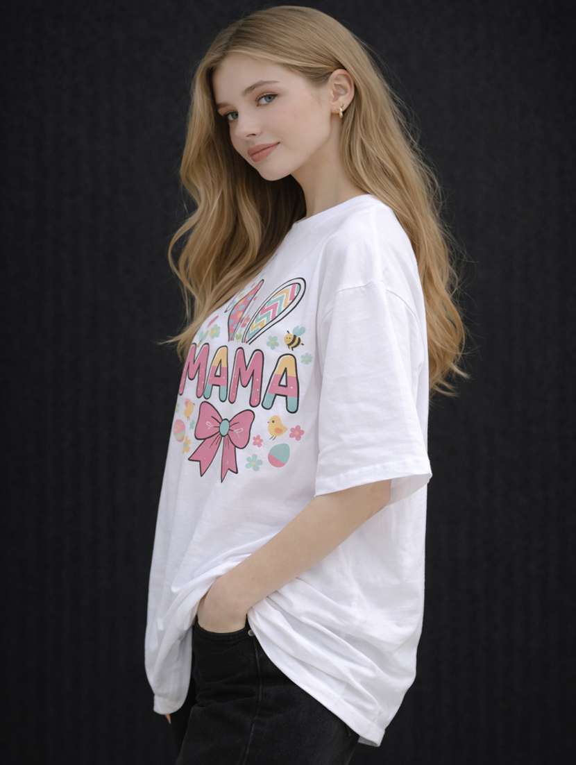 women printed short sleeve oversized t-shirt - 22362026 -  Standard Image - 2