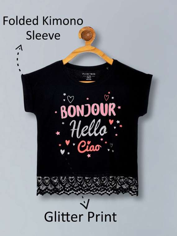 girls printed top and palazzo full length set - 22362071 -  Standard Image - 2