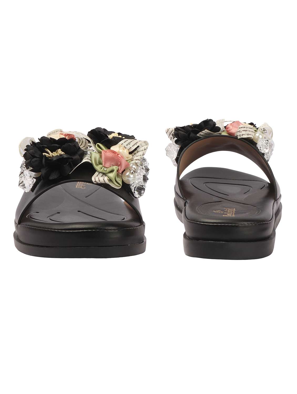 women black slip on sandal - 22362136 -  Standard Image - 2