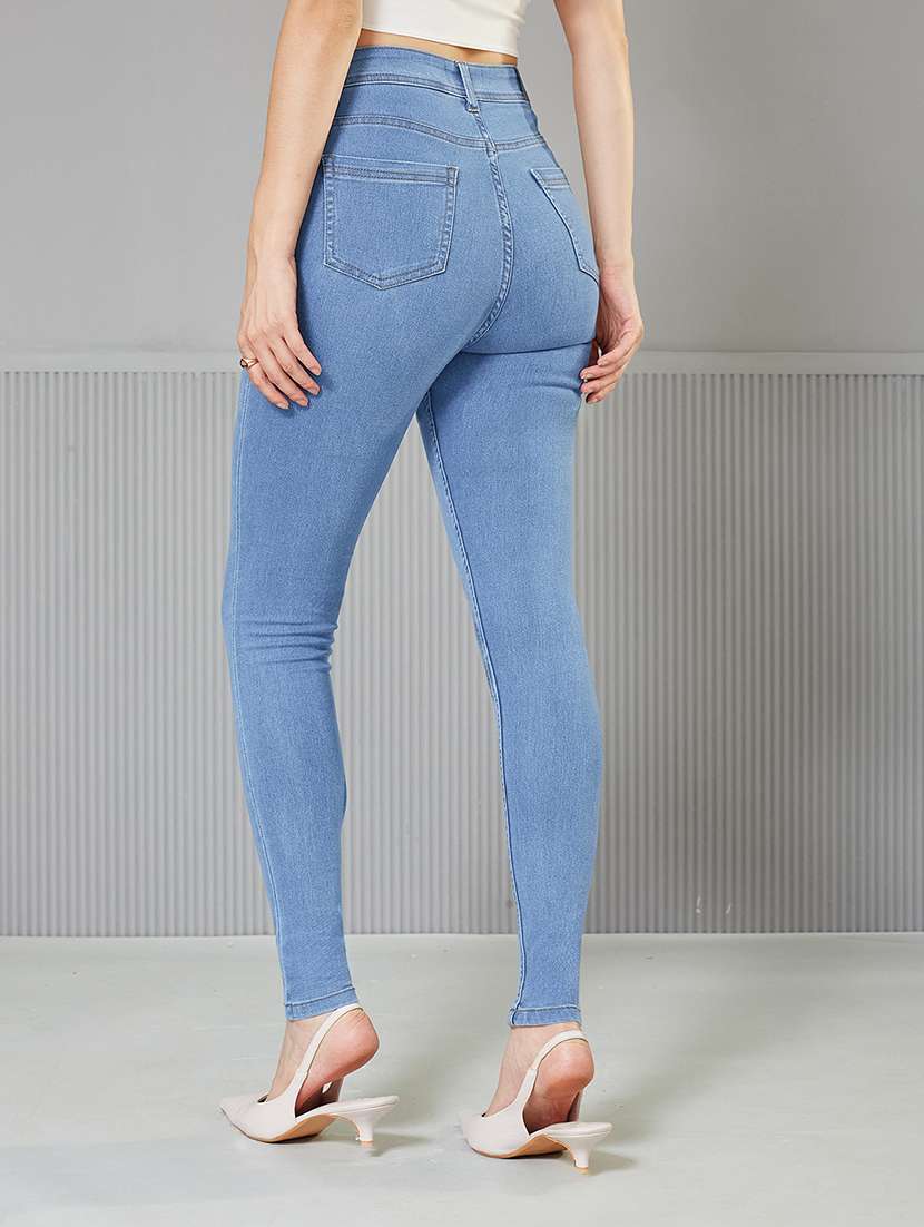 women solid high rise slim fit jeans - 22362181 -  Standard Image - 2