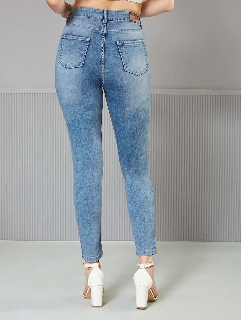 women solid high rise slim fit jeans - 22362184 -  Standard Image - 2