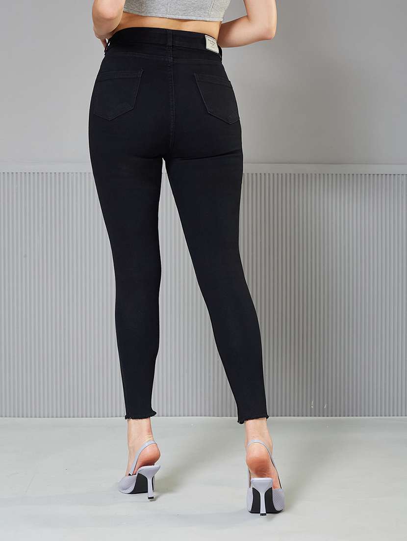 women solid high rise slim fit jeans - 22362188 -  Standard Image - 2