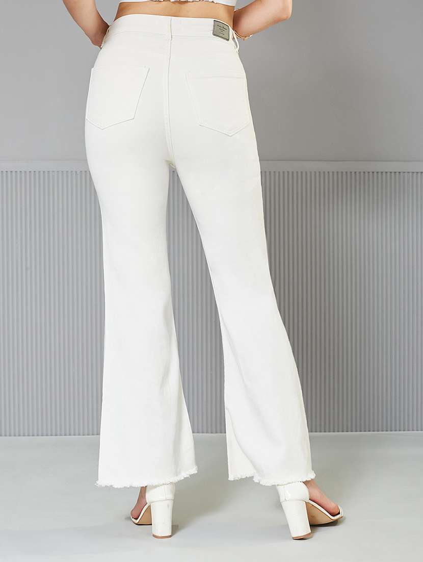 women solid high rise bootcut jeans - 22362192 -  Standard Image - 2