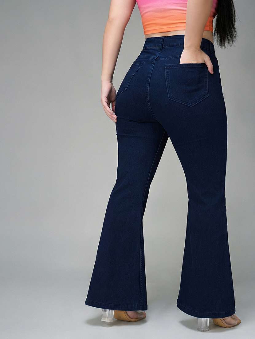 womne plus size solid high rise bootcut jeans - 22362229 -  Standard Image - 2