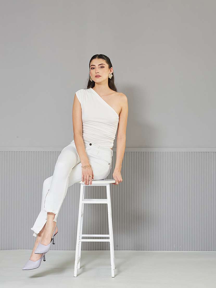 women solid high rise slim fit jeans - 22362246 -  Standard Image - 2