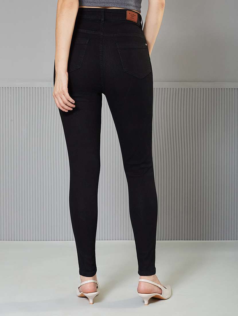 women solid high rise skinny jeans - 22362253 -  Standard Image - 2