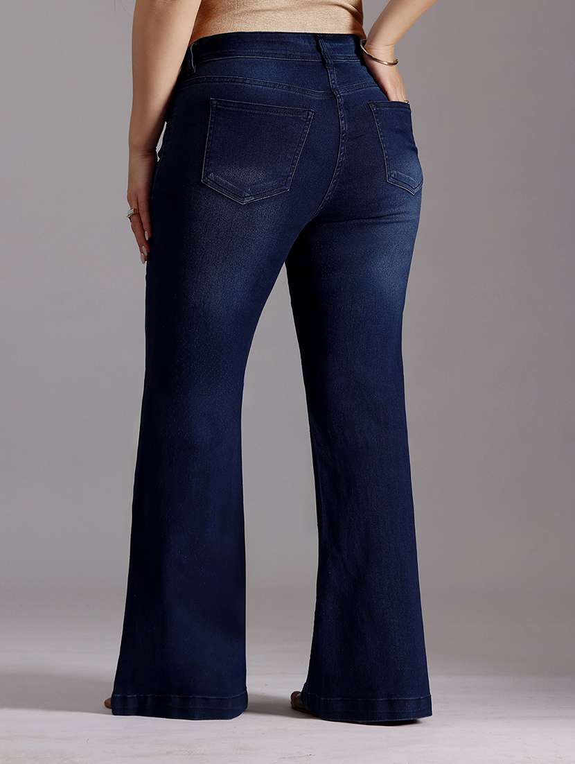 womne plus size solid high rise bootcut jeans - 22362274 -  Standard Image - 2
