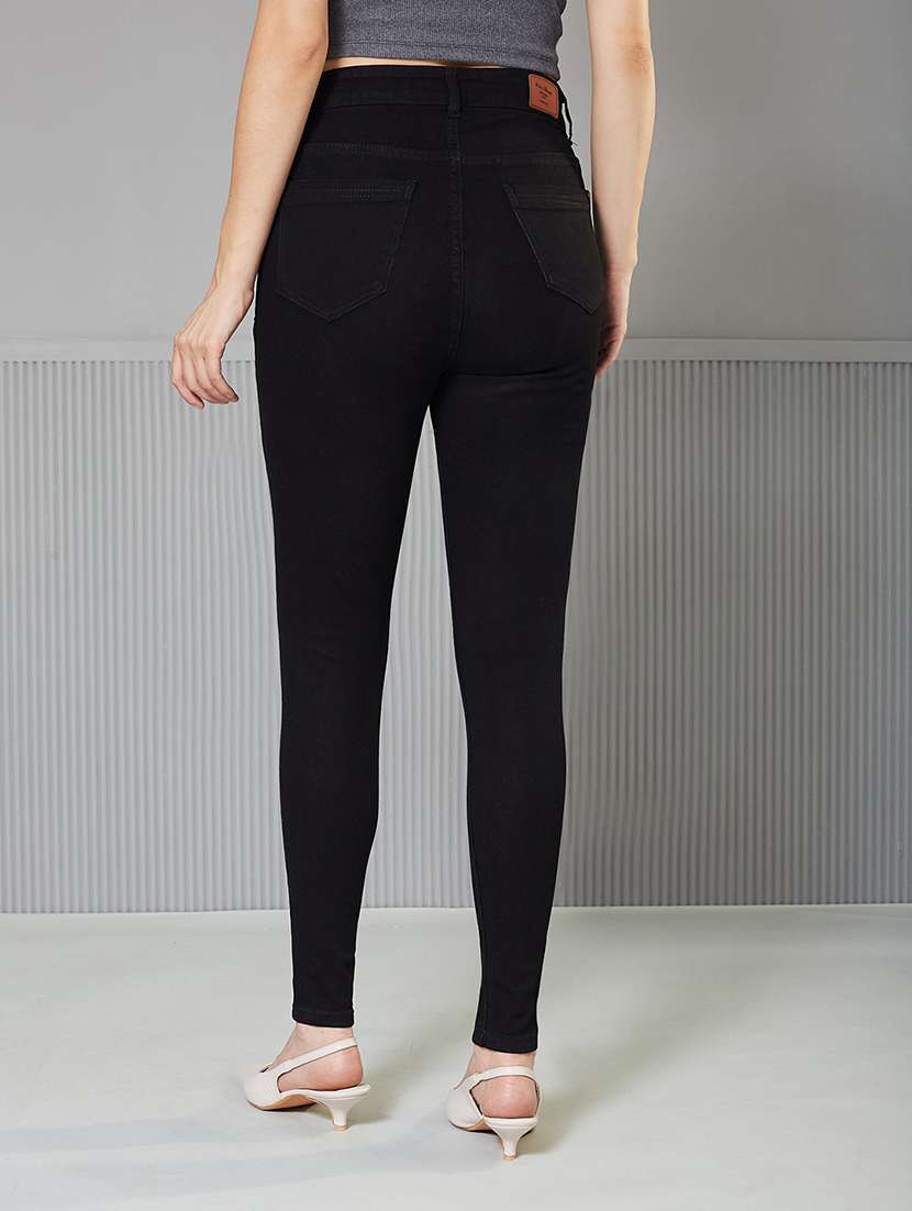 women solid high rise skinny fit jeans - 22362277 -  Standard Image - 2