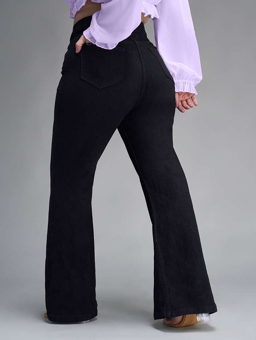 womne plus size solid high rise bootcut jeans - 22362280 -  Standard Image - 2