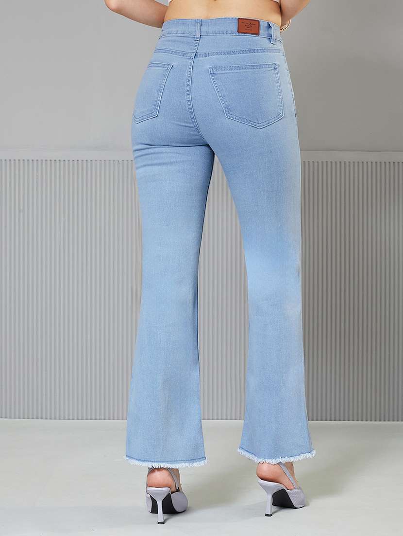 Women Solid High Rise Bootcut Jeans - 22362287 -  Standard Image - 2