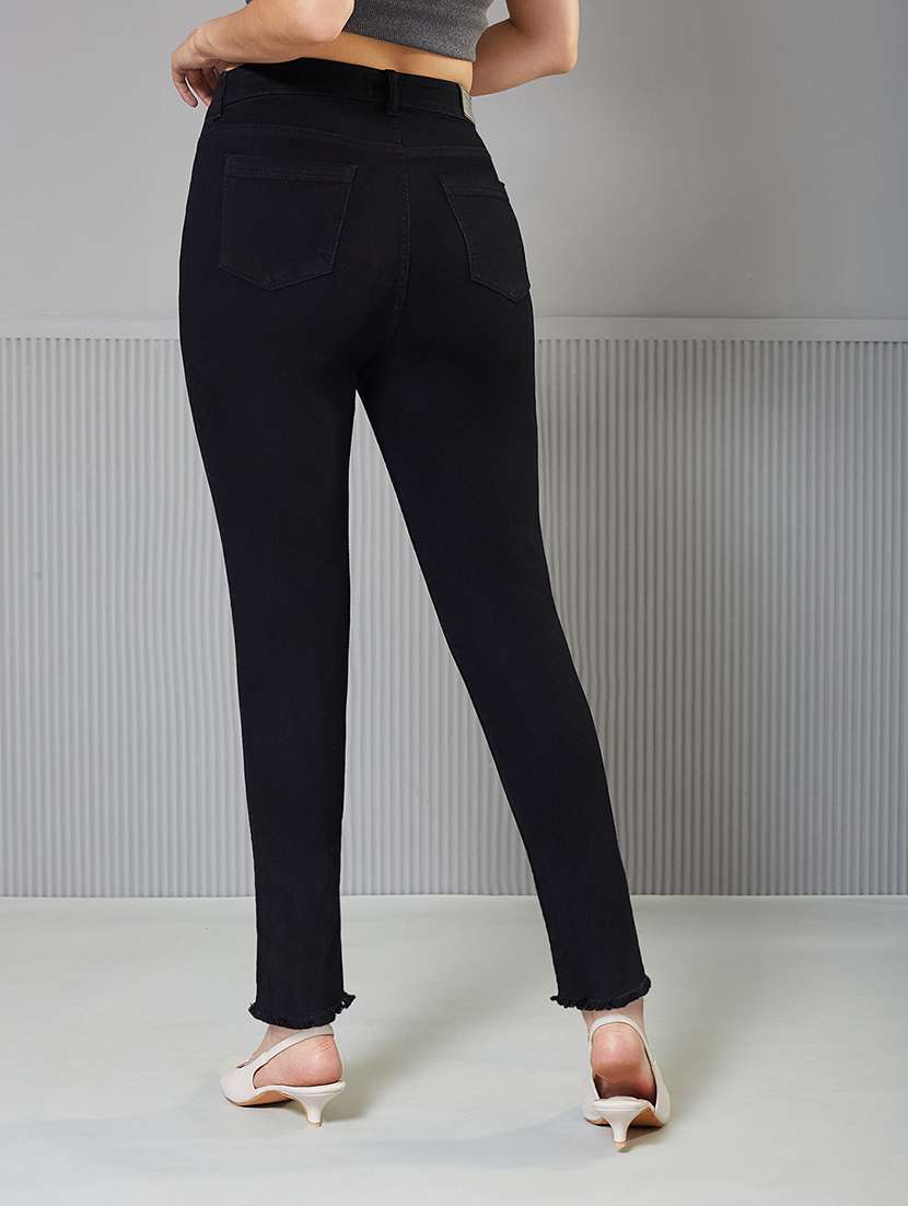 women solid high rise skinny fit jeans - 22362296 -  Standard Image - 2