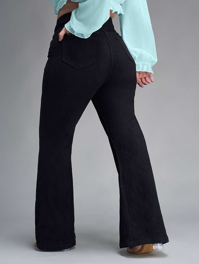 womne plus size solid high rise bootcut jeans - 22362329 -  Standard Image - 2