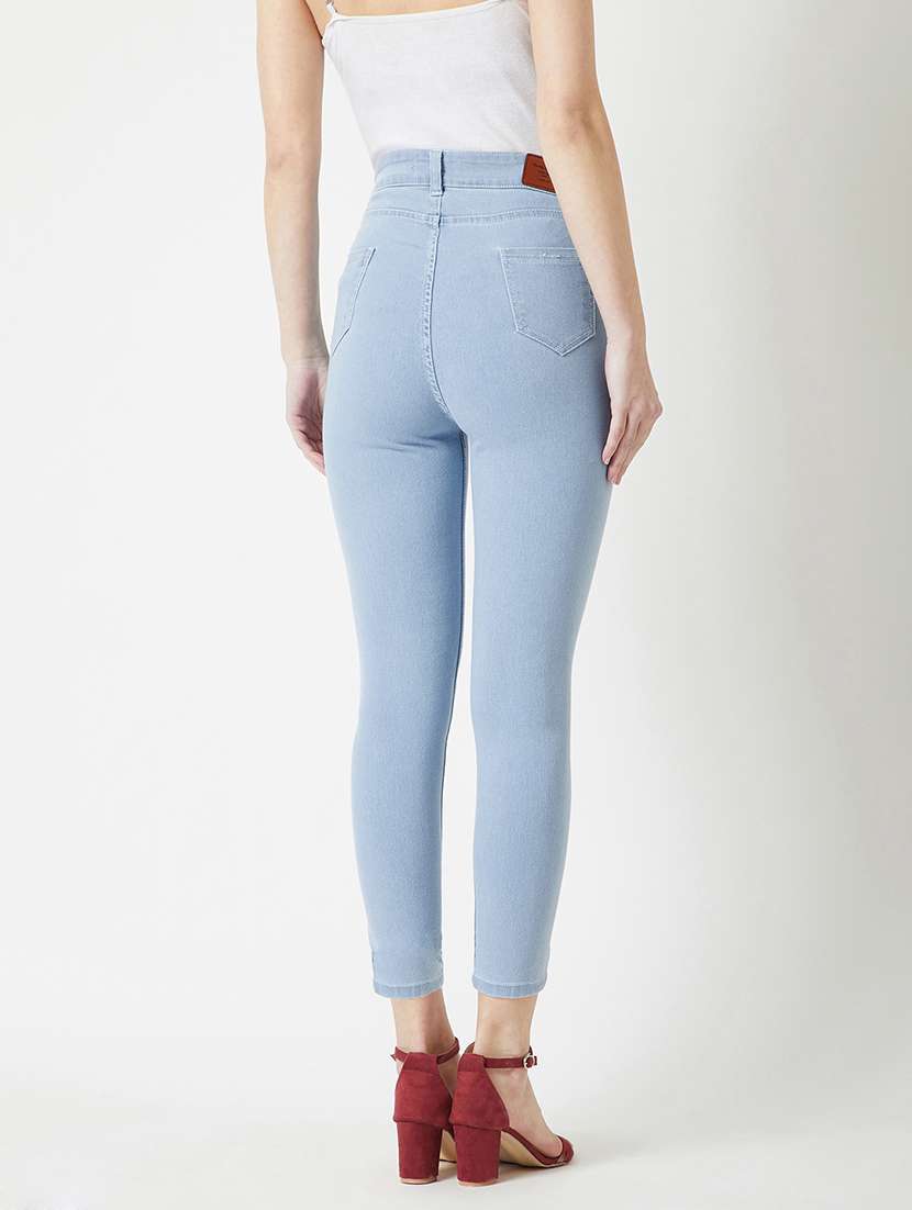 women solid high rise skinny fit jeans - 22362369 -  Standard Image - 2