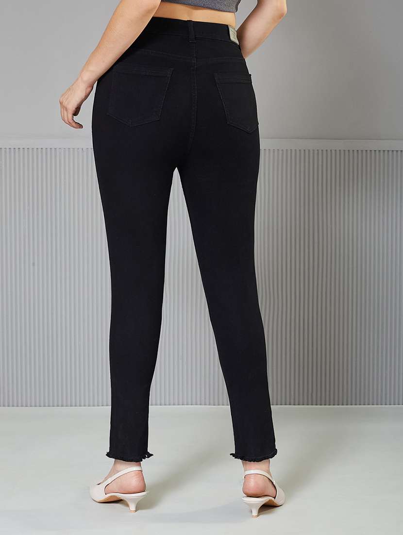 women solid high rise skinny fit jeans - 22362407 -  Standard Image - 2