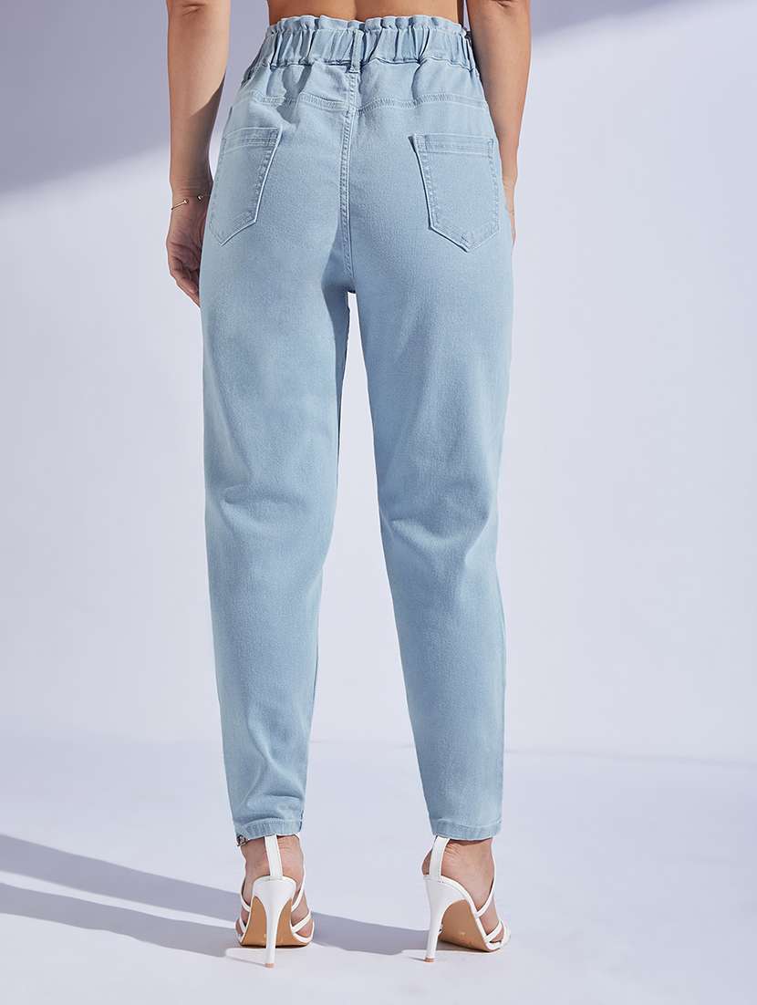 women solid high rise mom jeans - 22362417 -  Standard Image - 2