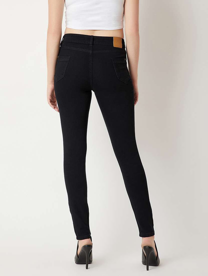 women solid high rise skinny fit jeans - 22362427 -  Standard Image - 2