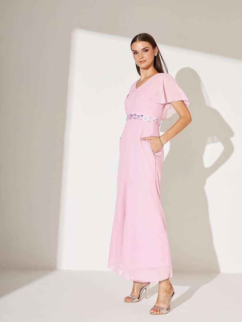 women embellished flute sleeve jumpsuit - 22362442 -  Standard Image - 2