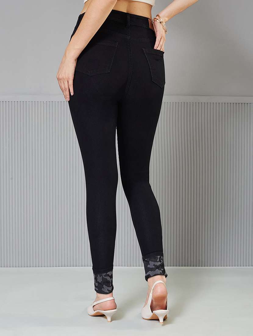 women solid high rise slim fit jeans - 22362464 -  Standard Image - 2