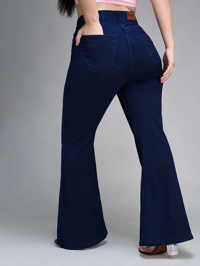 womne plus size solid high rise bootcut jeans - 22362475 -  Standard Image - 2