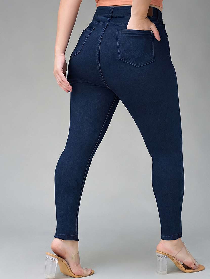 womne plus size solid high rise slim fit jeans - 22362493 -  Standard Image - 2
