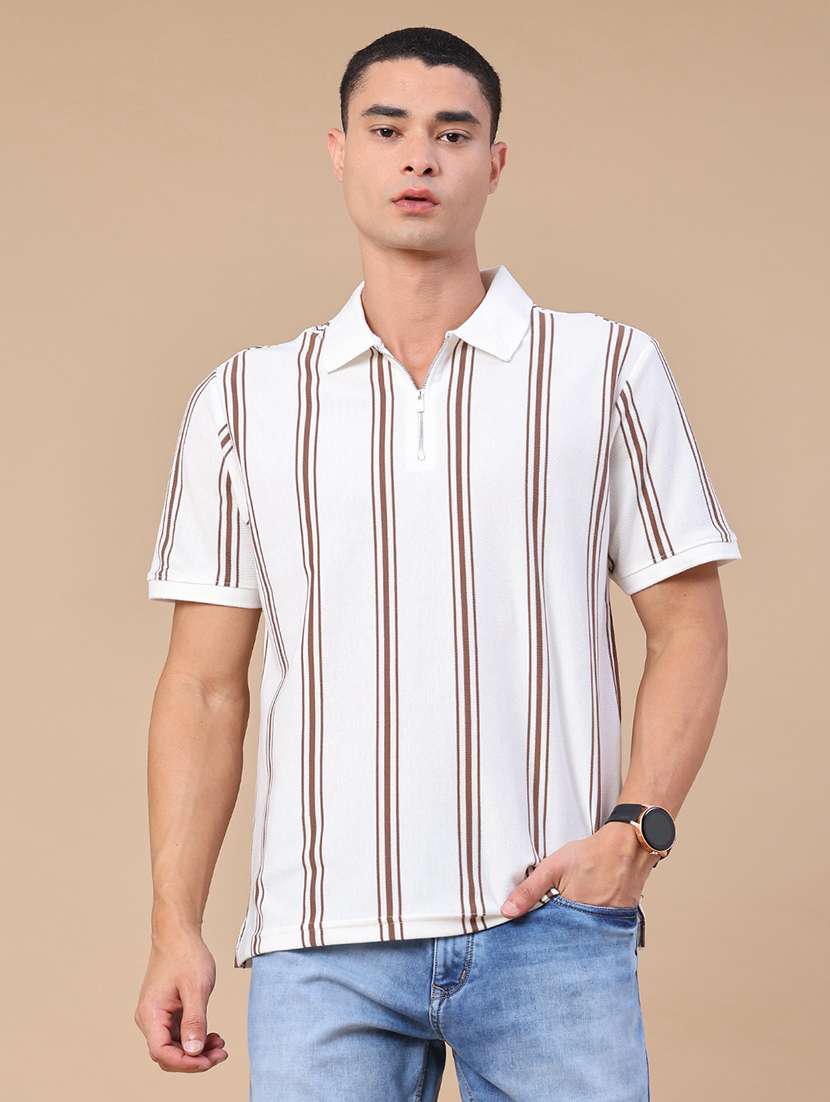 men striped short sleeve regular fit polo t-shirt - 22362859 -  Standard Image - 2