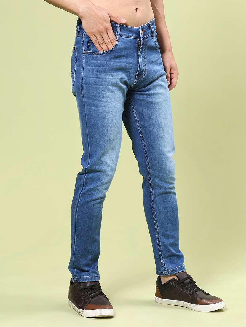Men Washed Mid Rise Slim Fit Jeans - 22362861 -  Standard Image - 2