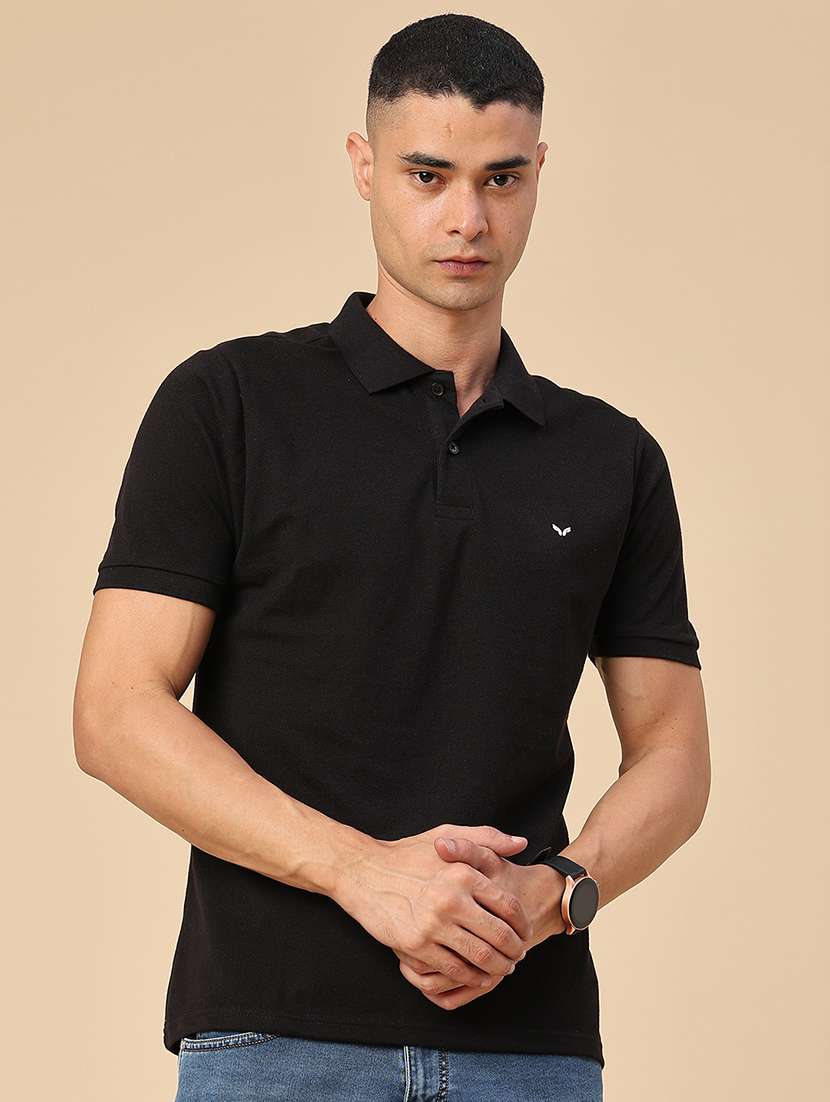 men solid short sleeve regular fit polo t-shirt - 22363154 -  Standard Image - 2
