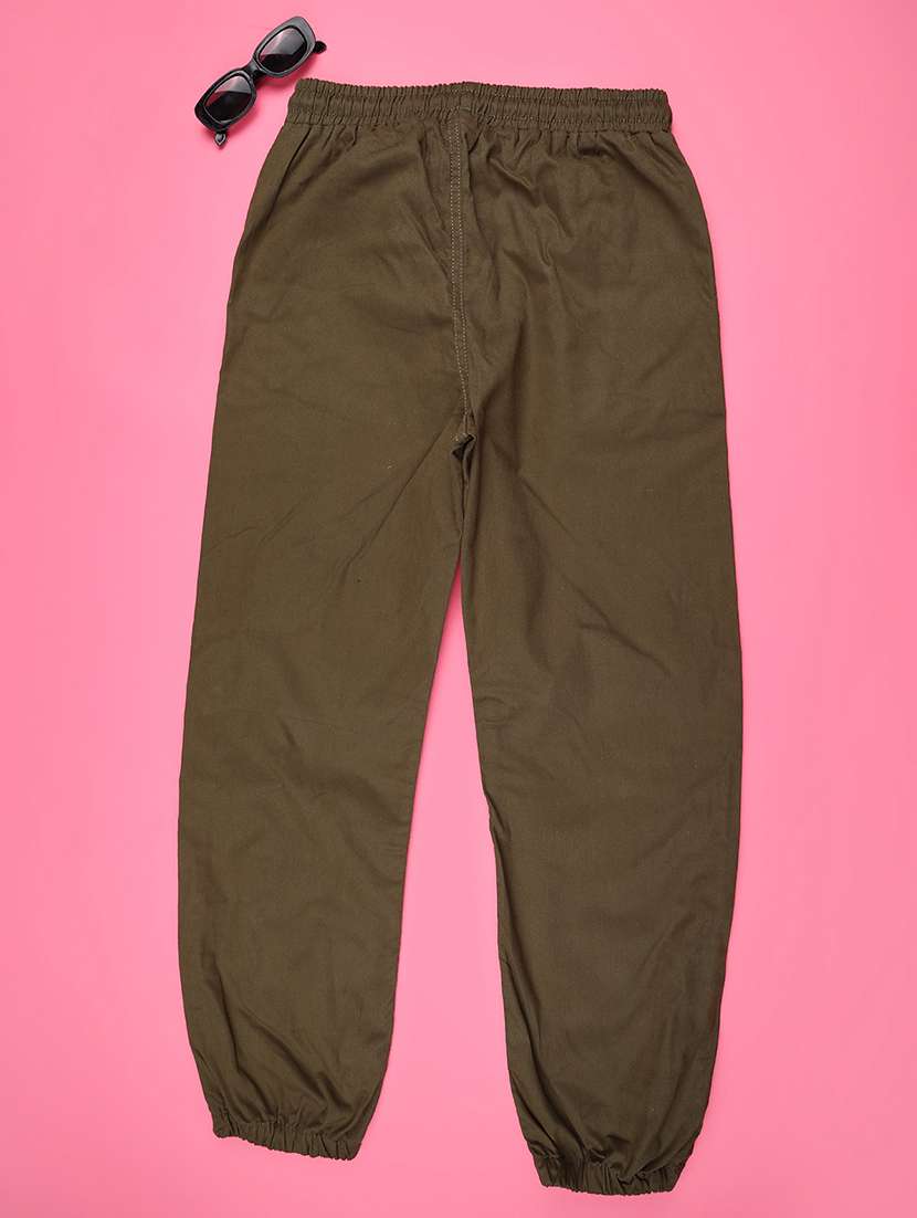 olive cotton casual trouser - 22363186 -  Standard Image - 2