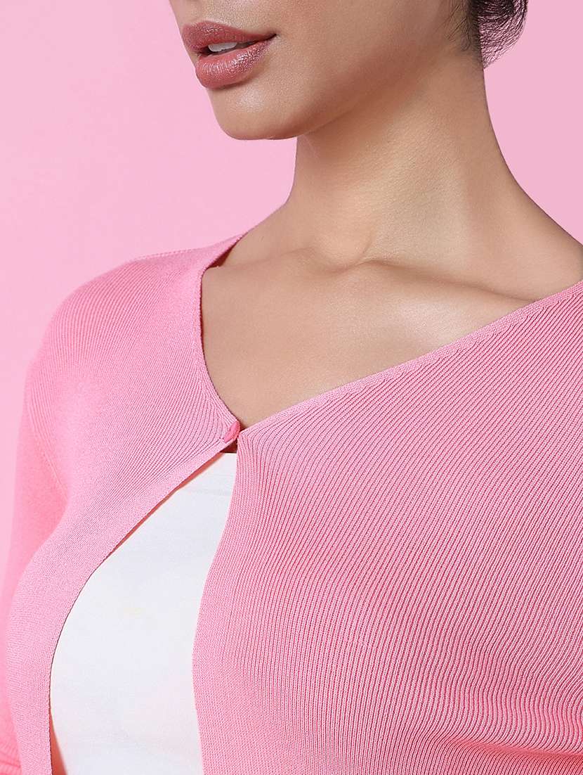 women solid long sleeve shrug - 22363232 -  Standard Image - 2