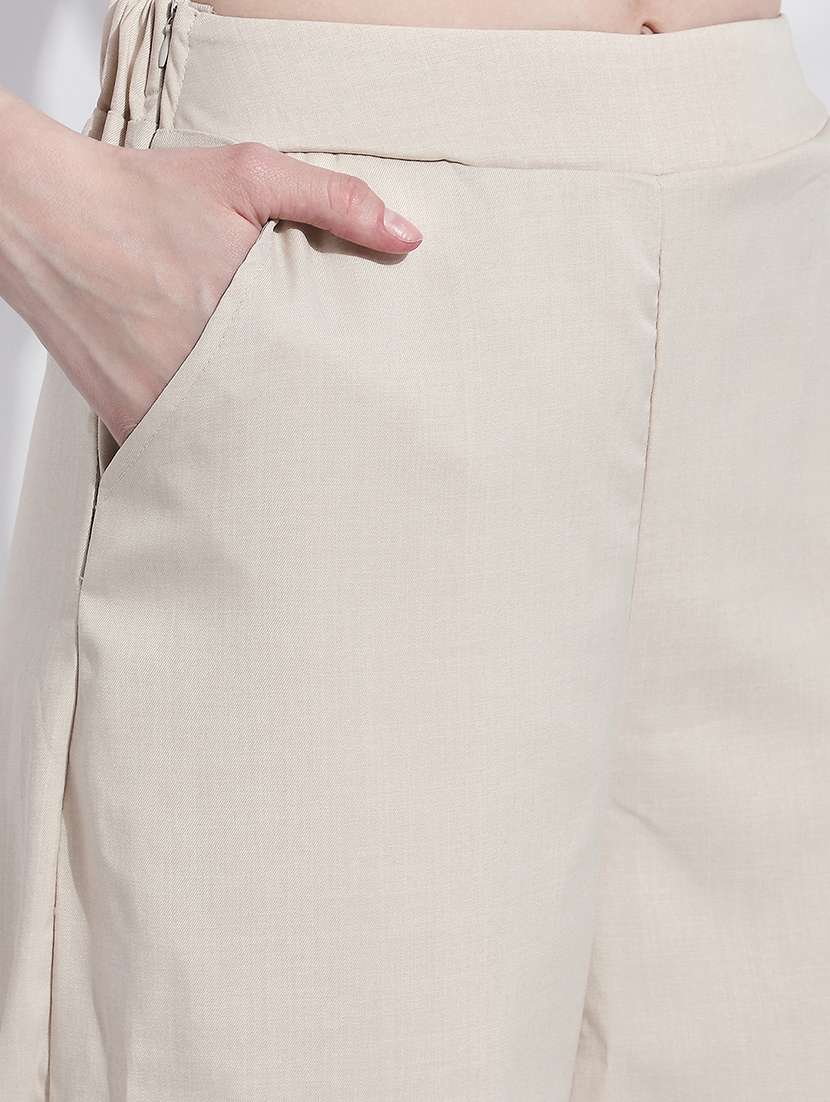 women solid vest top and trouser co-ord set - 22363295 -  Standard Image - 7