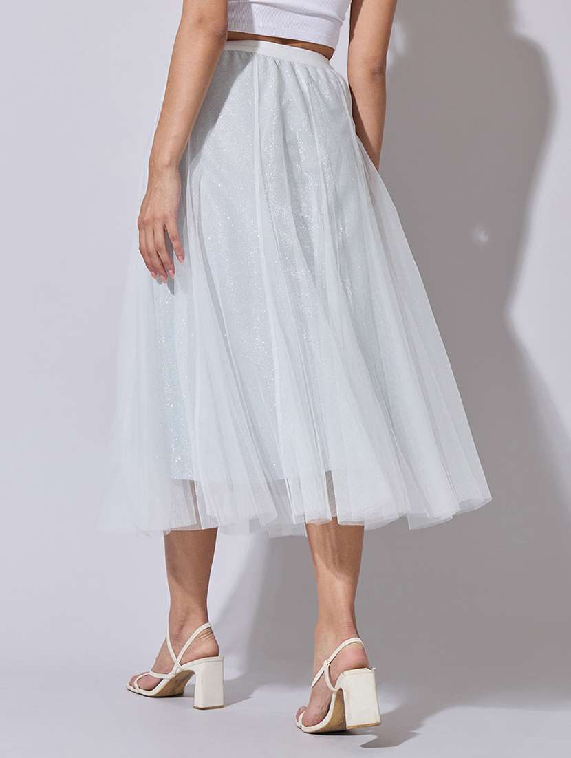 women embellished mid rise flared skirt  - 22363340 -  Standard Image - 2