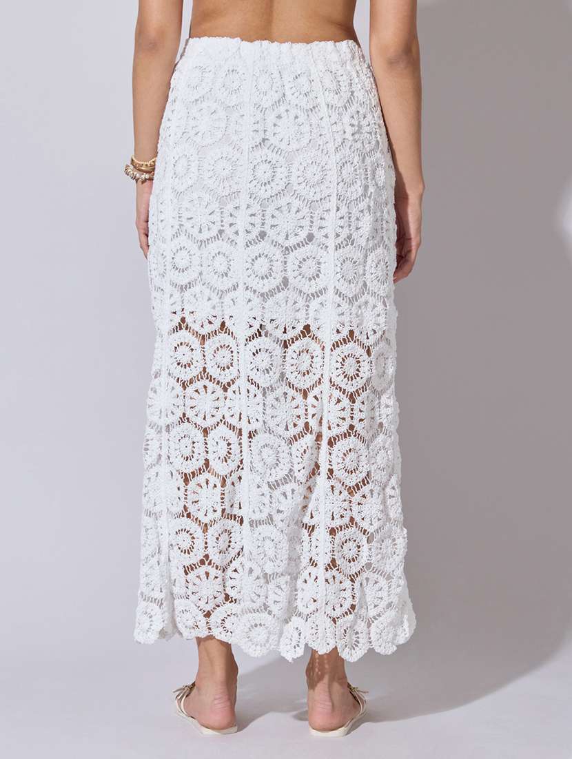 women self designed high rise crochet skirt - 22363345 -  Standard Image - 2