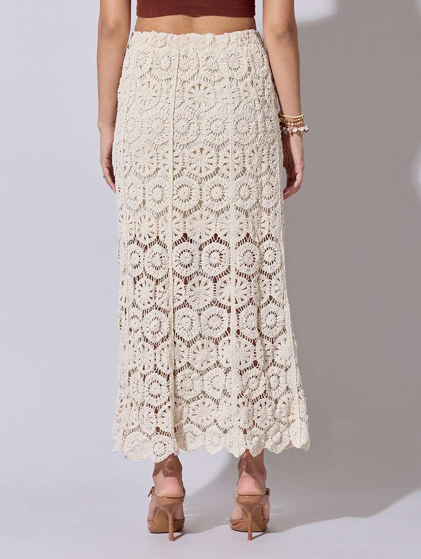 women self designed high rise crochet skirt - 22363346 -  Standard Image - 2