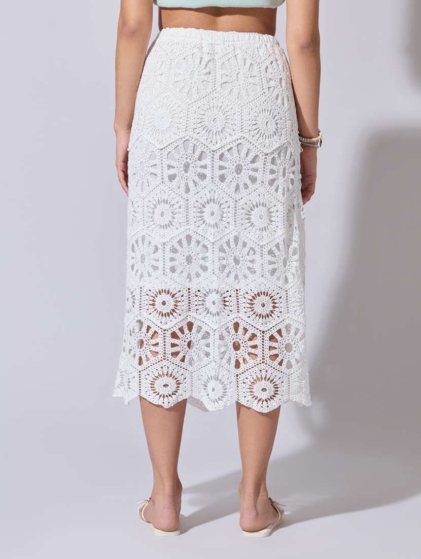 women self designed high rise crochet skirt - 22363348 -  Standard Image - 2