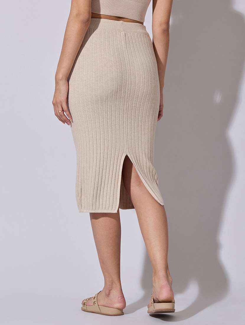 women solid high rise pencil skirt - 22363366 -  Standard Image - 2