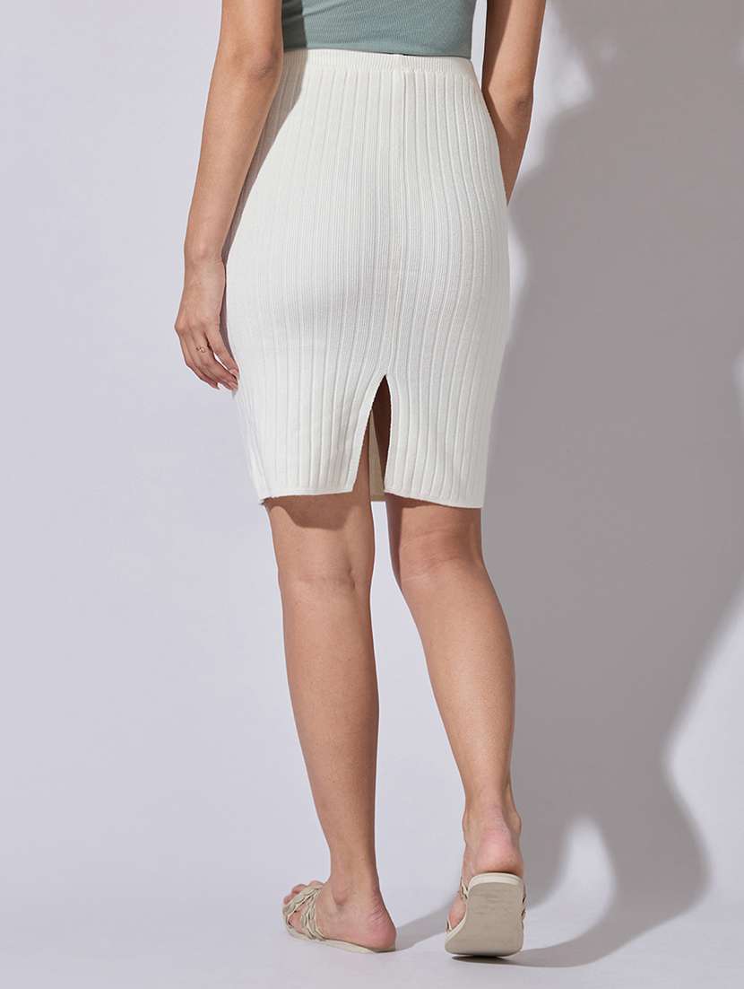 women solid high rise pencil skirt - 22363367 -  Standard Image - 2