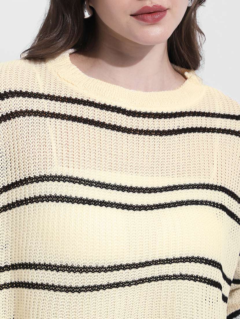women striped long sleeve top with slip - 22363409 -  Standard Image - 2