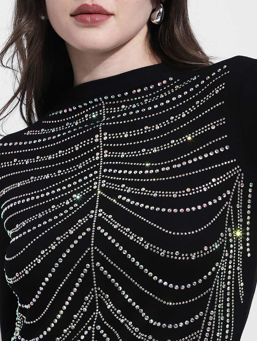 women embellsihed long sleeve top - 22363430 -  Standard Image - 2