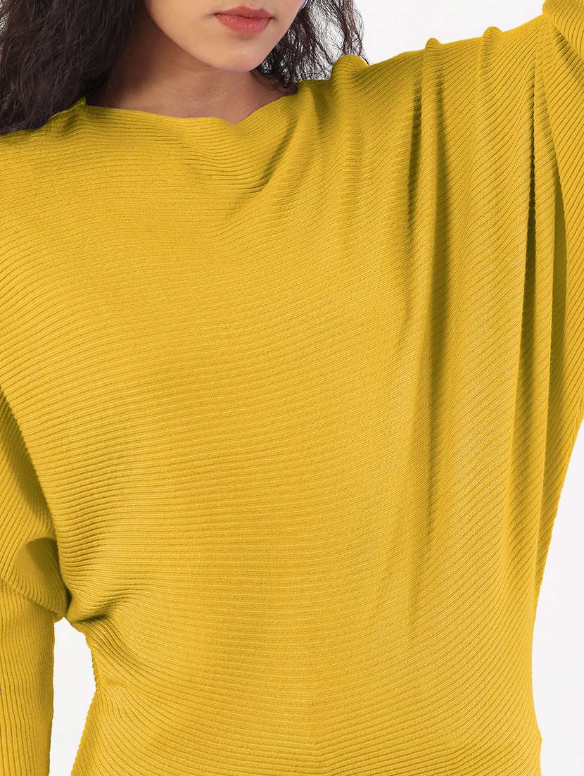 women solid batwing sleeve straight top - 22363486 -  Standard Image - 2