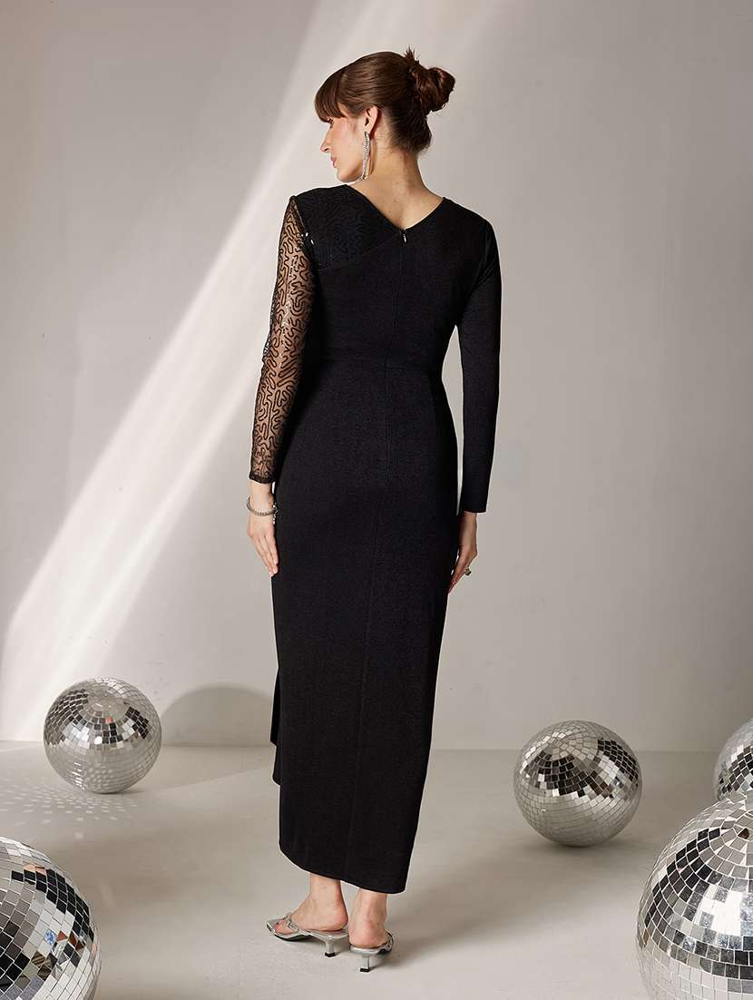 women sequined long sleeve sheath dress - 22363545 -  Standard Image - 2