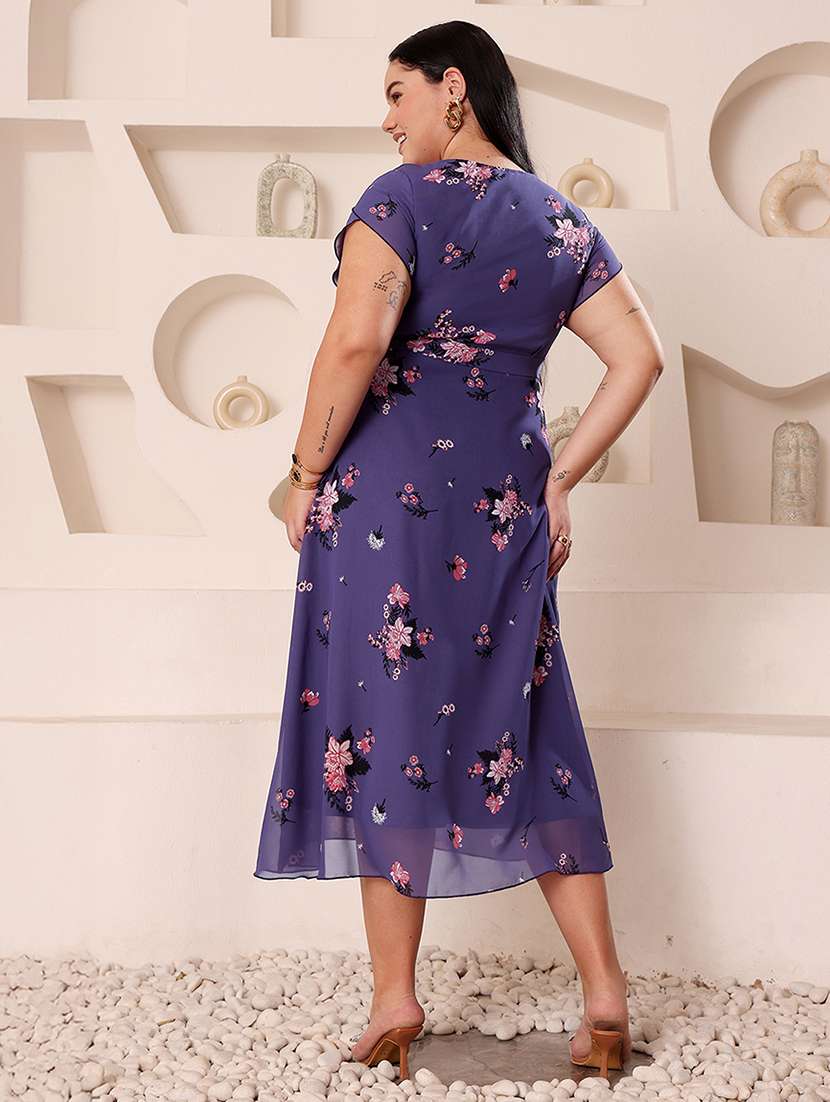 women plus size floral print a-line dress - 22363565 -  Standard Image - 2