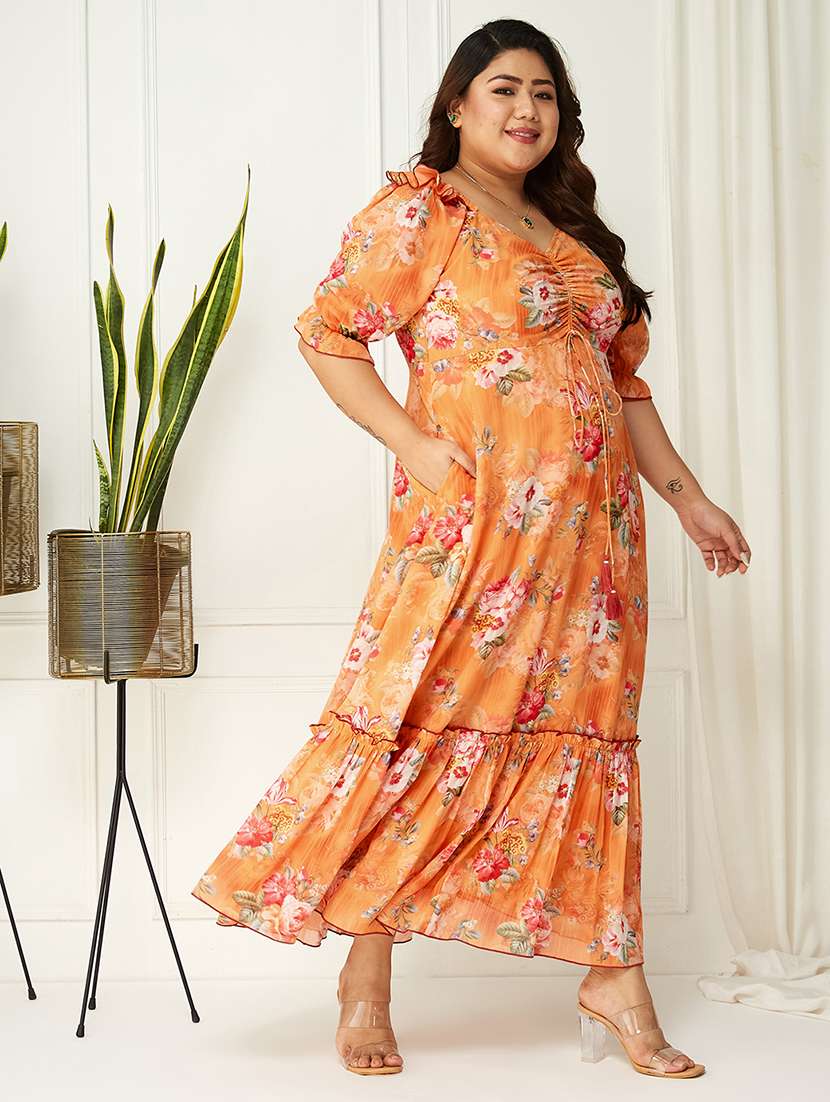 women plus size printed tiered dress - 22363650 -  Standard Image - 2